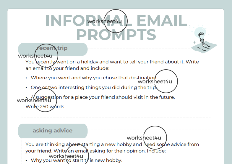Informal Email Prompts