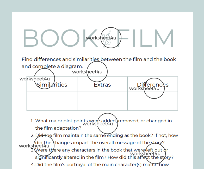 Book vs. Film