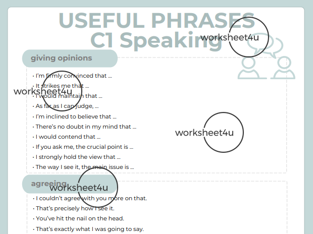 Useful Phrases – C1 Speaking Mastery