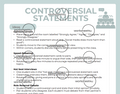 Controversial Statements