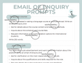 Email of Enquiry Prompts