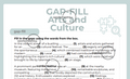 Gap-Fill Arts and Culture