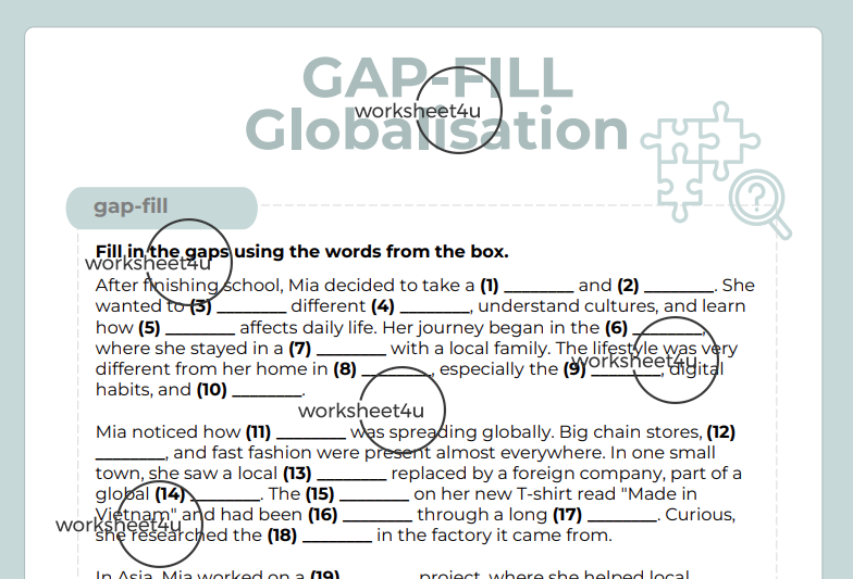 Gap-Fill Globalisation