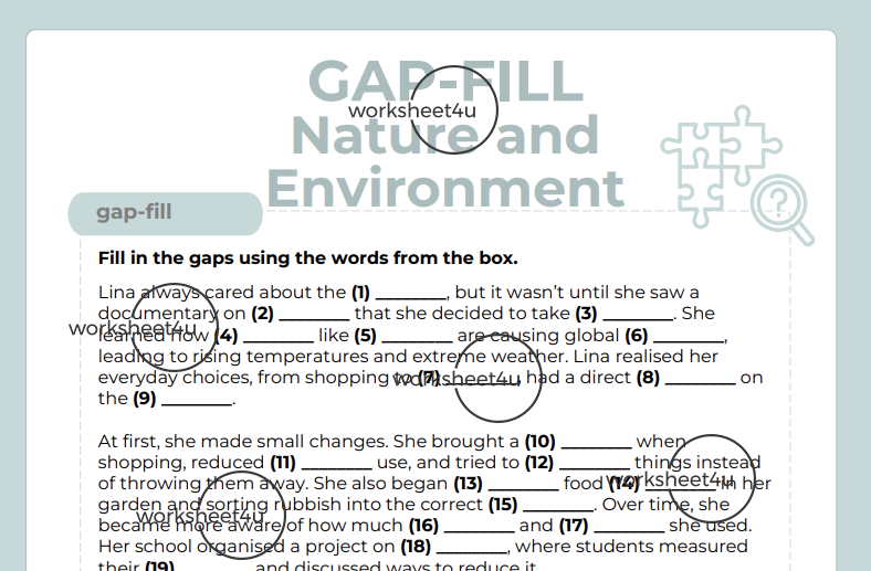 Gap-Fill Nature and Environment