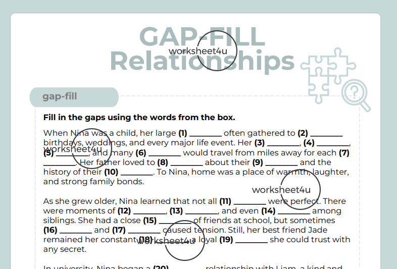 Gap-Fill Relationships