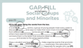 Gap-Fill Social Groups and Minorities
