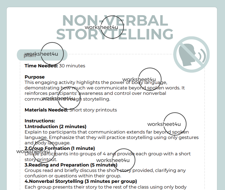 Non-Verbal Storytelling