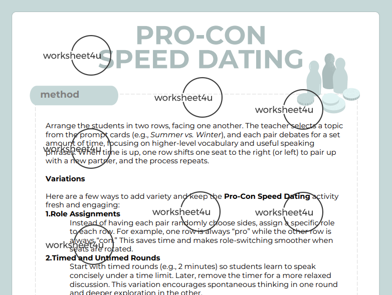 Pro-Con Speed Dating