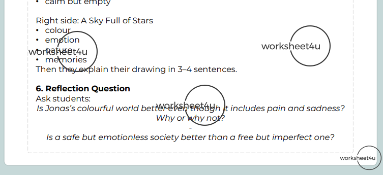 Creative Prompts based on The Giver: From Sameness to a Sky Full of Stars