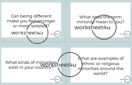 Conversation Questions – Social Groups and Minorities