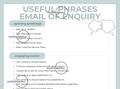Useful Phrases Email of Enquiry