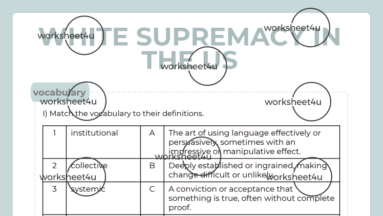 White Supremacy in the US