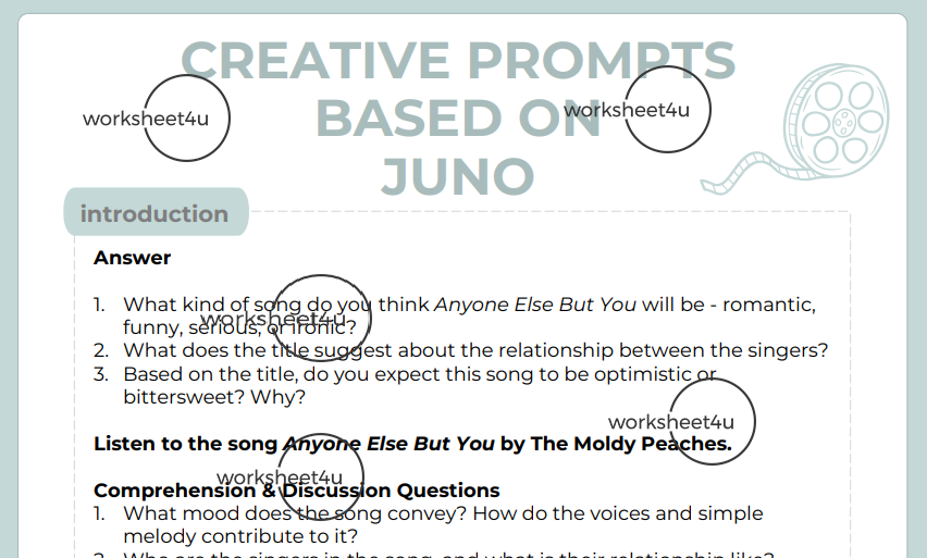 Creative Prompts Based on the Film Juno