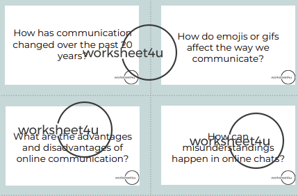 Conversation Questions – Modern Media and Technology, Communication