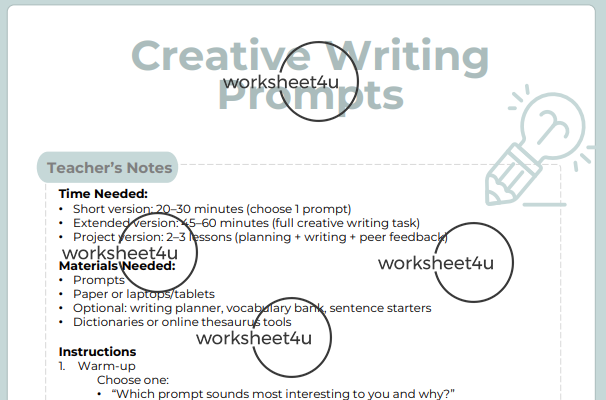 Creative Writing Prompts